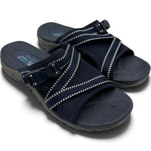 Skechers Reggae Sandals Women 7 Navy Outdoor Adventure 56196SA/NVY *NEW*
